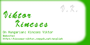 viktor kincses business card